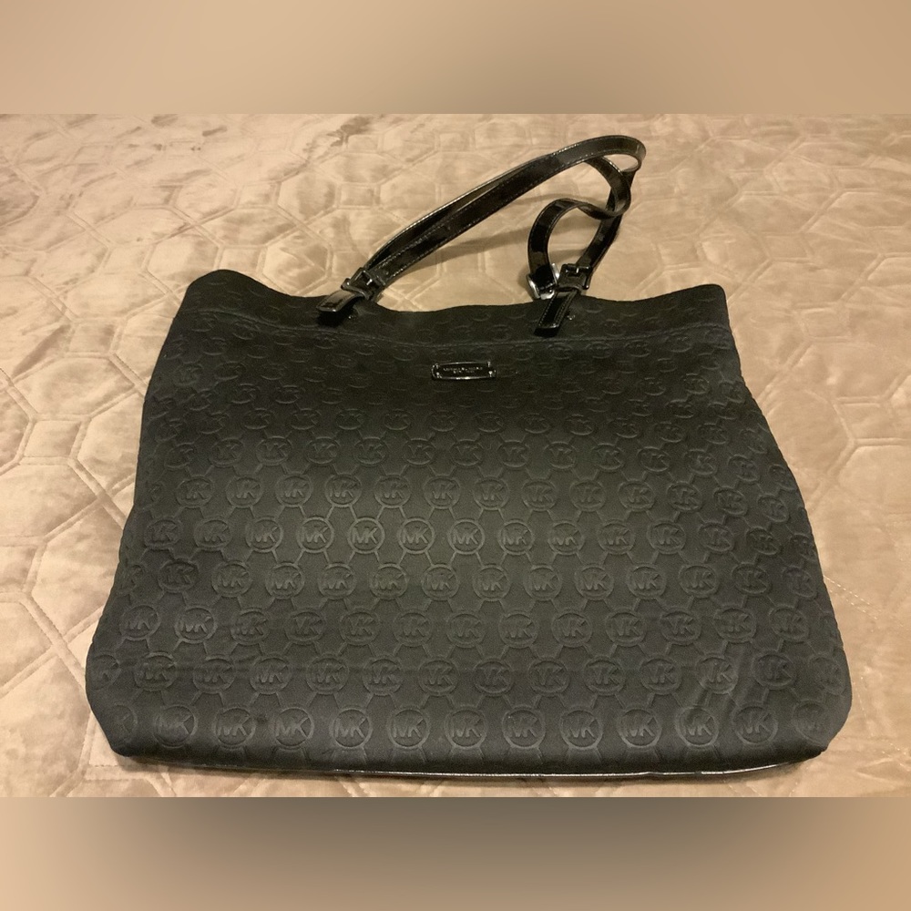 Michael Kors Large Jet Set Monogram Neoprene Tote Handbag